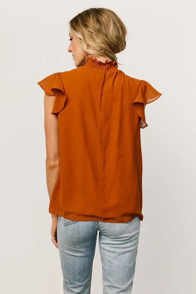 Women Leah Mock Neck Top Spice Baltic Born Blouses and Shirts Women Leah Mock Neck Top Spice Baltic Born Blouses and Shirts