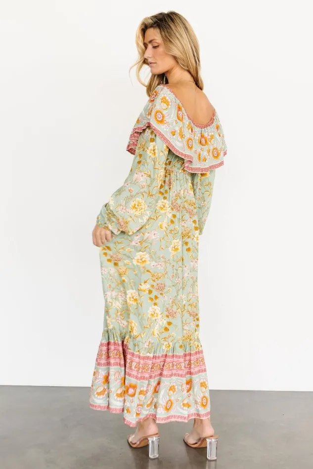 Women Leidy Off Shoulder Maxi Dress Sage Multi Baltic Born Maxi Dresses Women Leidy Off Shoulder Maxi Dress Sage Multi Baltic Born Maxi Dresses
