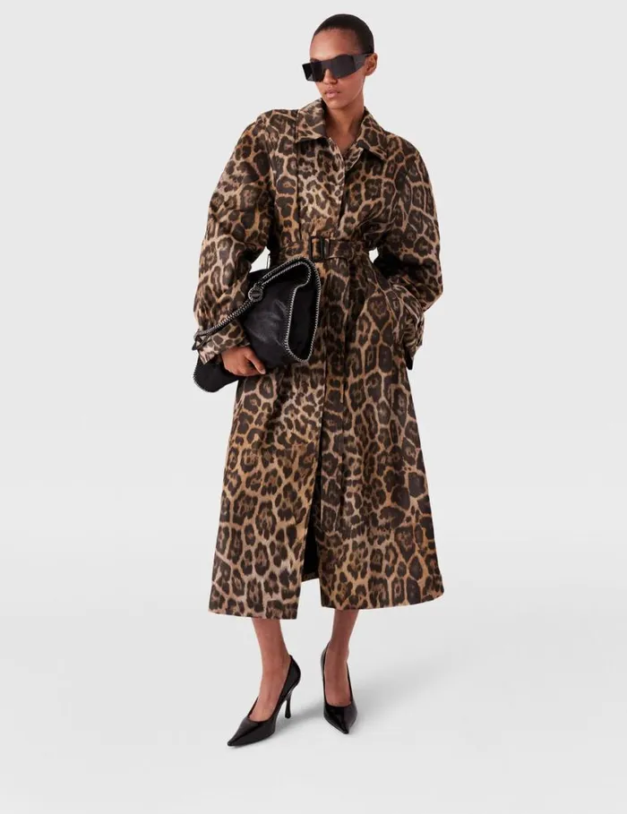 Women Leopard Belted Trench Coat Leopard Print Stella McCartney Coats And Jackets Women Leopard Belted Trench Coat Leopard Print Stella McCartney Coats And Jackets
