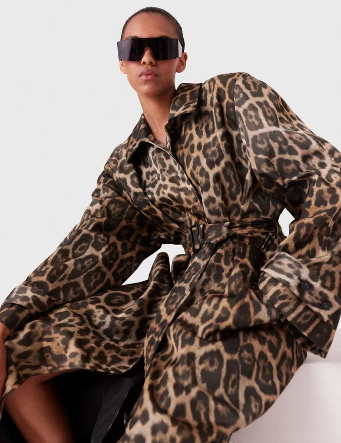 Women Leopard Belted Trench Coat Leopard Print Stella McCartney Coats And Jackets Women Leopard Belted Trench Coat Leopard Print Stella McCartney Coats And Jackets