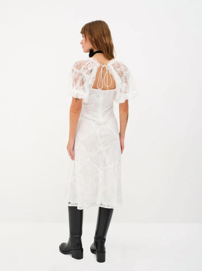 Women Lily Midi Dress White For Love and Lemons Dresses Women Lily Midi Dress White For Love and Lemons Dresses
