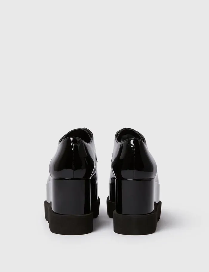 Women Limited Edition Elyse Monochrome Platforms Glossy Black Stella McCartney Wedges Women Limited Edition Elyse Monochrome Platforms Glossy Black Stella McCartney Wedges