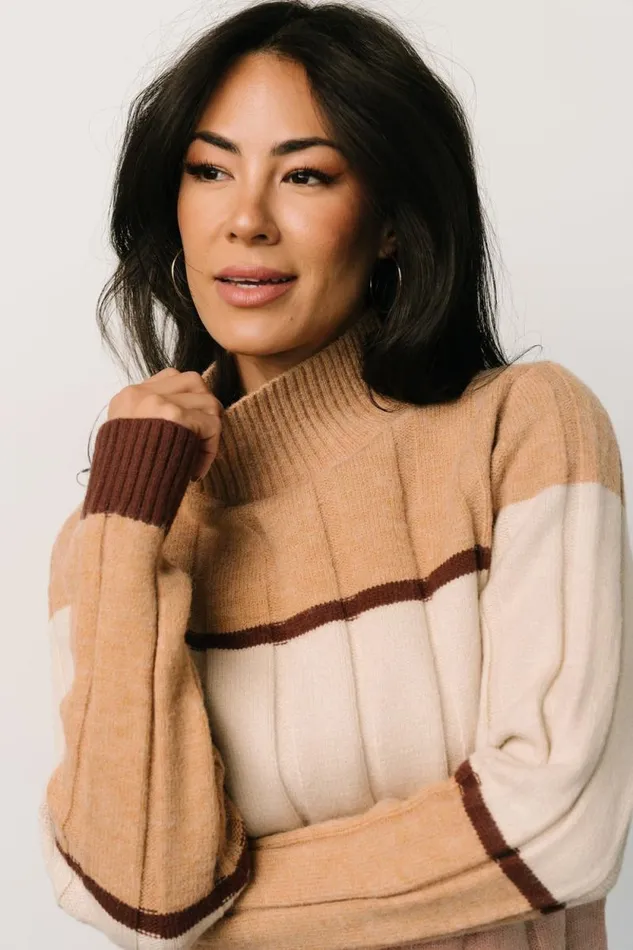Women Lindsley Color Block Sweater Mauve Multi Baltic Born Sweaters Women Lindsley Color Block Sweater Mauve Multi Baltic Born Sweaters