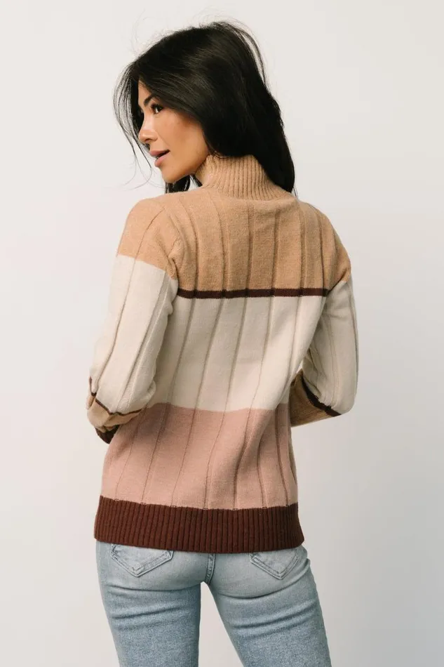 Women Lindsley Color Block Sweater Mauve Multi Baltic Born Sweaters Women Lindsley Color Block Sweater Mauve Multi Baltic Born Sweaters
