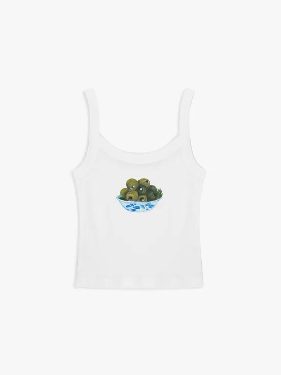Women Lisa Says Gah Harley Tank Olive Bowl Tops