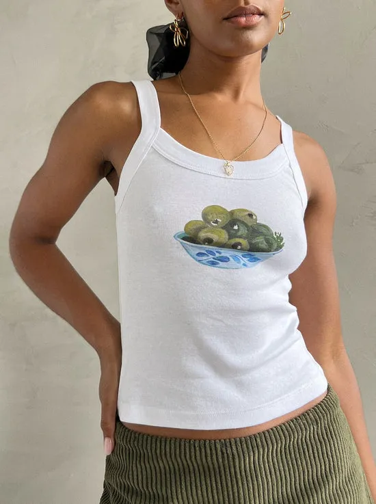Women Lisa Says Gah Harley Tank Olive Bowl Tops