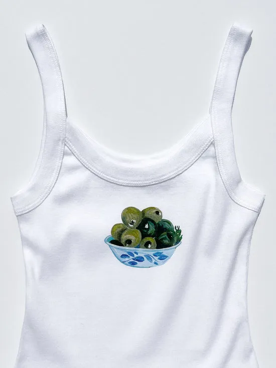Women Lisa Says Gah Harley Tank Olive Bowl Tops