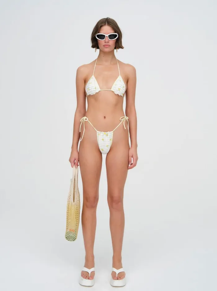 Women Lisbet String Bikini Bottom White For Love and Lemons Swim Women Lisbet String Bikini Bottom White For Love and Lemons Swim