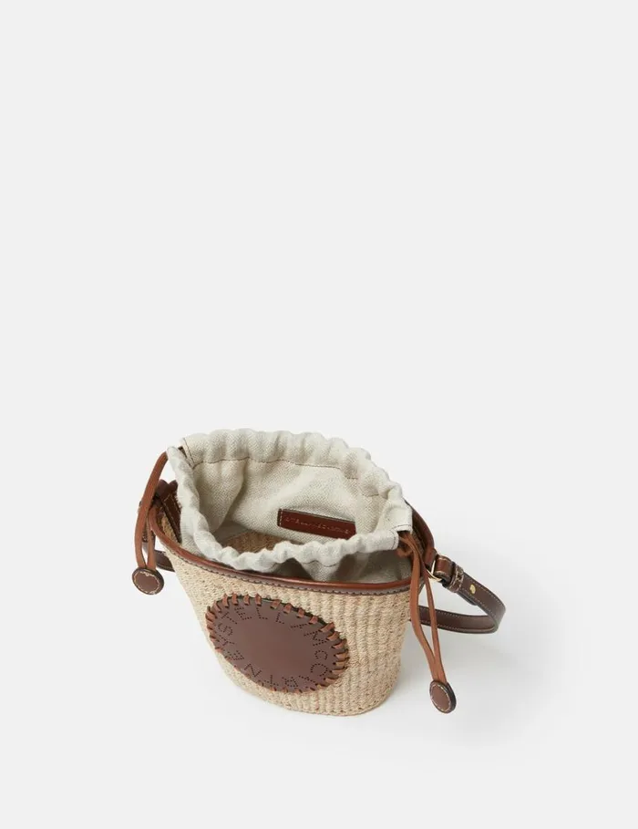 Women Logo Raffia Crossbody Bag Natural Beige Stella McCartney Mini Bags And Clutches Women Logo Raffia Crossbody Bag Natural Beige Stella McCartney Mini Bags And Clutches