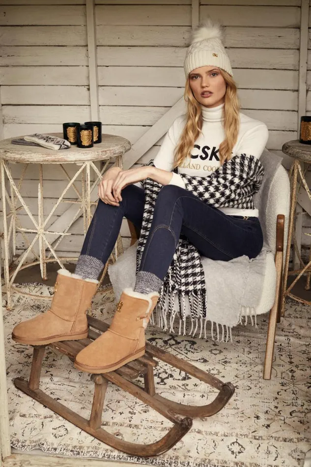 Women Logo Ski Knit Winter White Holland Cooper Knitwear Women Logo Ski Knit Winter White Holland Cooper Knitwear