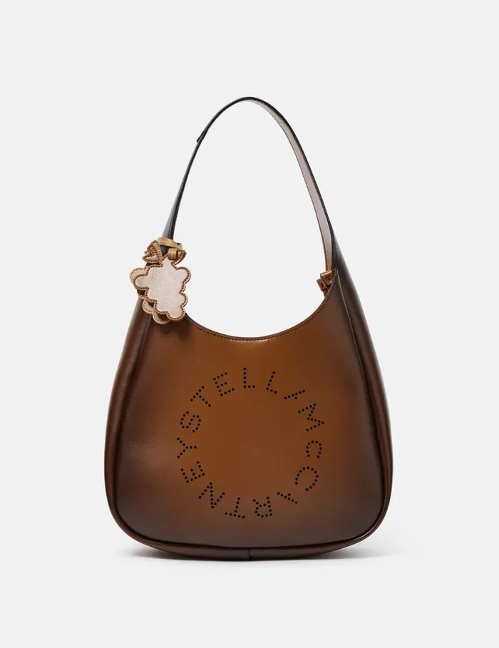 Women Logo Slouchy Hobo Tote Bag Aged Brown Stella McCartney Mini Bags And Clutches