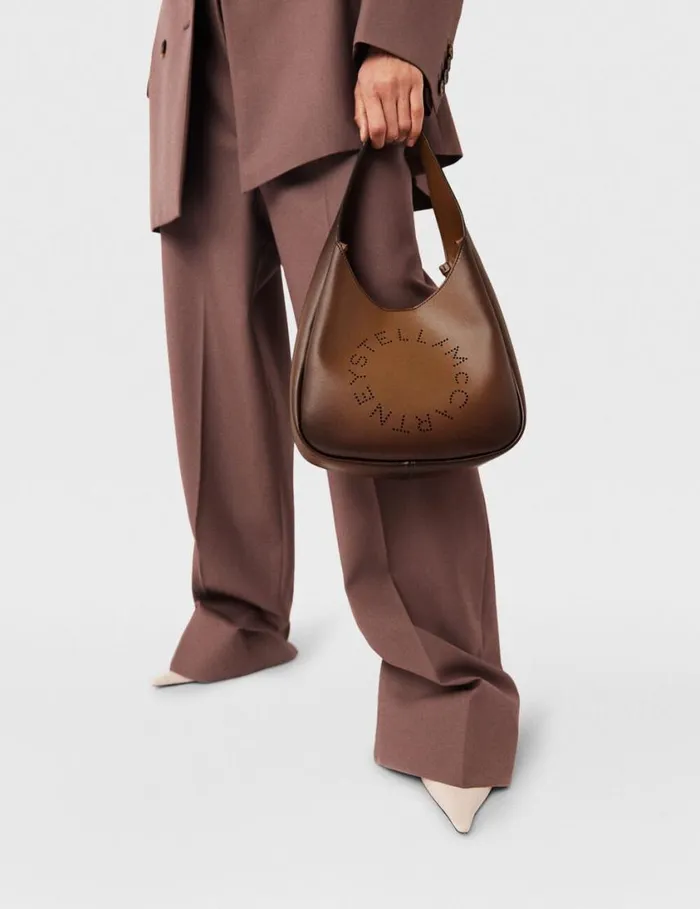 Women Logo Slouchy Hobo Tote Bag Aged Brown Stella McCartney Mini Bags And Clutches Women Logo Slouchy Hobo Tote Bag Aged Brown Stella McCartney Mini Bags And Clutches