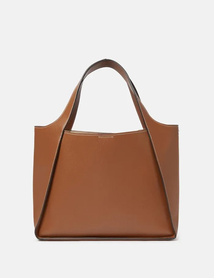 Women Logo Top Handle Crossbody Tote Bag Pecan Stella McCartney TopHandle Bags Women Logo Top Handle Crossbody Tote Bag Pecan Stella McCartney TopHandle Bags
