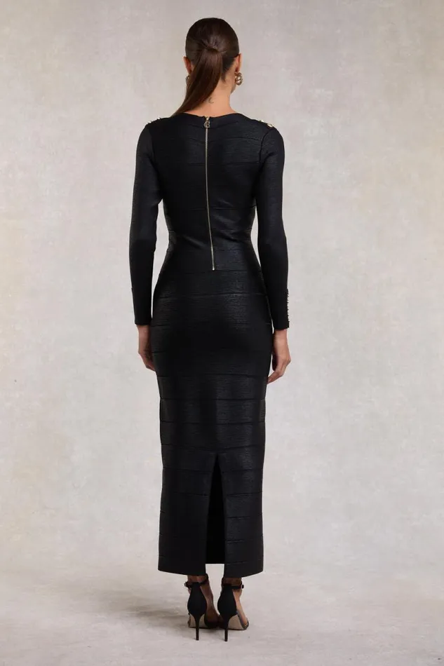 Women Lottie Bandage Dress Black Foil Holland Cooper Dresses Women Lottie Bandage Dress Black Foil Holland Cooper Dresses