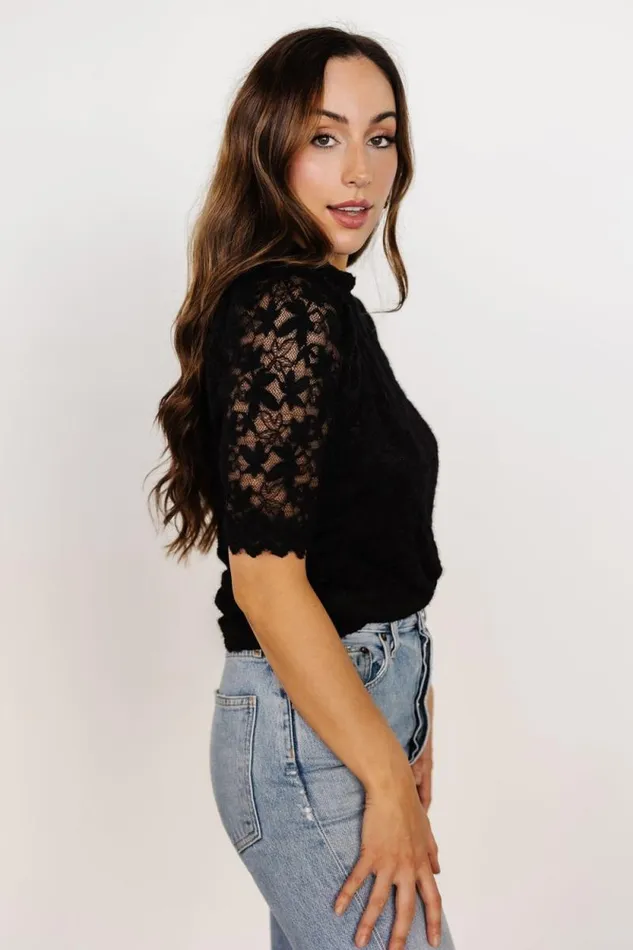 Women Lottie Lace Top Black Baltic Born Blouses and Shirts Women Lottie Lace Top Black Baltic Born Blouses and Shirts