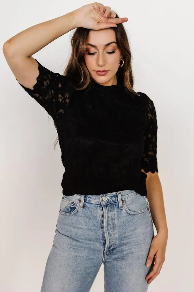 Women Lottie Lace Top Black Baltic Born Blouses and Shirts Women Lottie Lace Top Black Baltic Born Blouses and Shirts