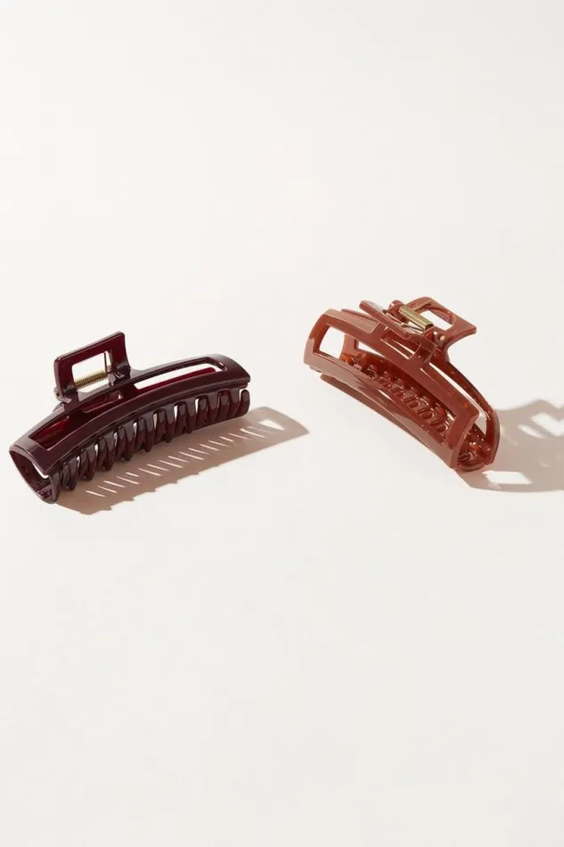 Women Lucky Brand Hair Accessories Mega Open Claw Set Multi