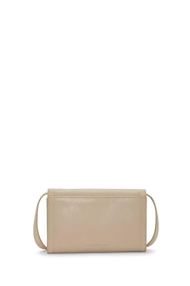 Women Lucky Brand Handbags Ruth Scalloped Crossbody Bag Light Grey