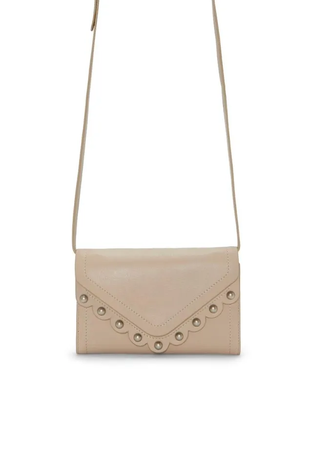 Women Lucky Brand Handbags Ruth Scalloped Crossbody Bag Light Grey