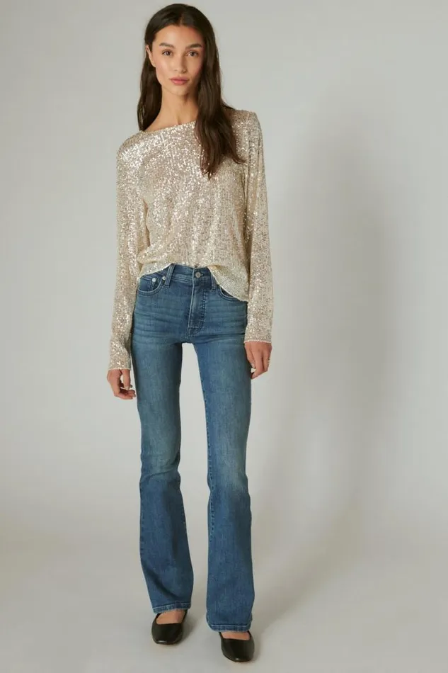 Women Lucky Brand Jeans High Rise Stevie Flare Gemini