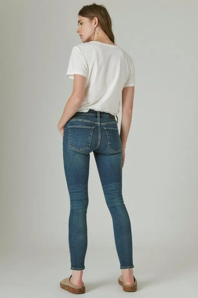 Women Lucky Brand Jeans Mid Rise Ava Skinny Lyell