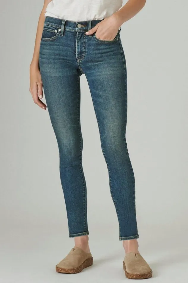 Women Lucky Brand Jeans Mid Rise Ava Skinny Lyell
