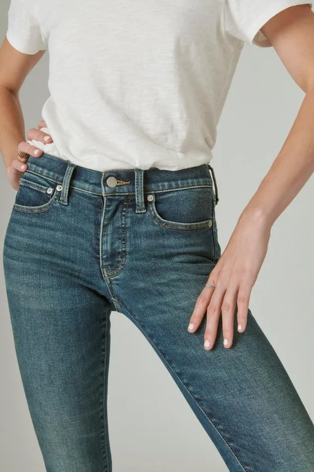 Women Lucky Brand Jeans Mid Rise Ava Skinny Lyell