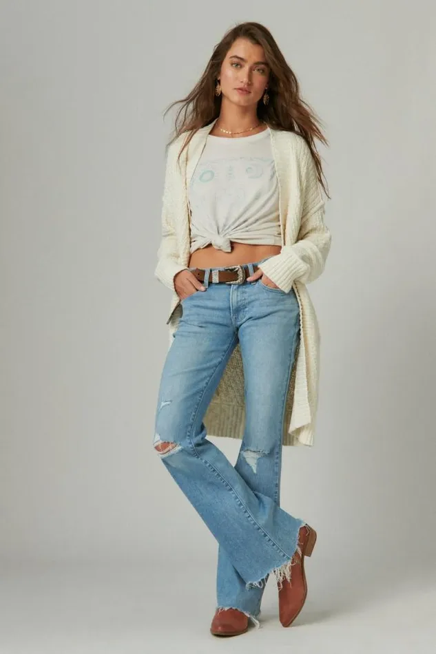 Women Lucky Brand Jeans Sweet Flare Capsize Dest
