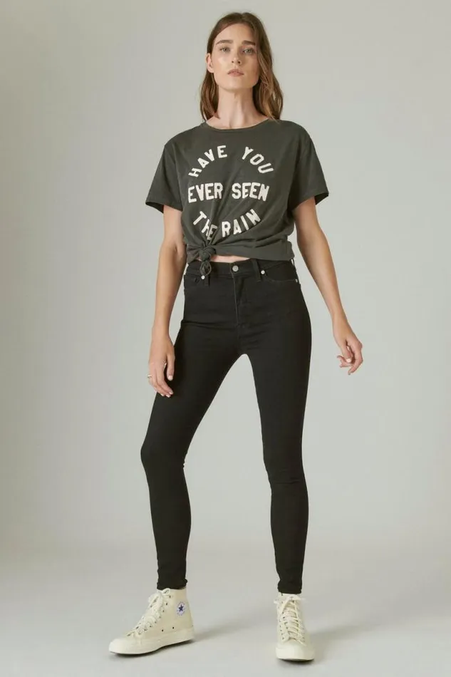 Women Lucky Brand Jeans Uni Fit High Rise Skinny Jean Universal Midnight