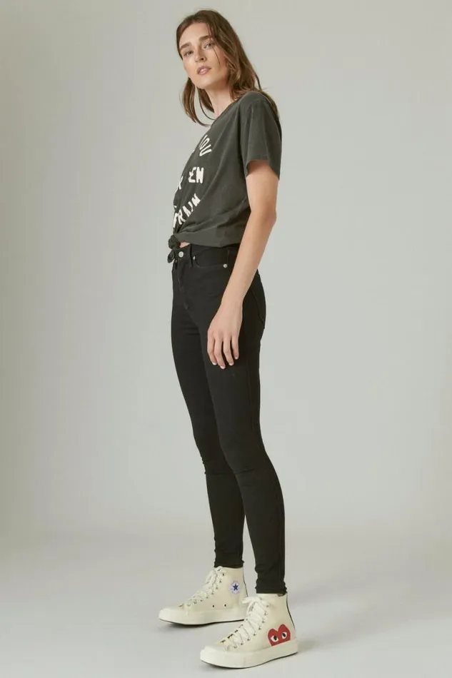 Women Lucky Brand Jeans Uni Fit High Rise Skinny Jean Universal Midnight