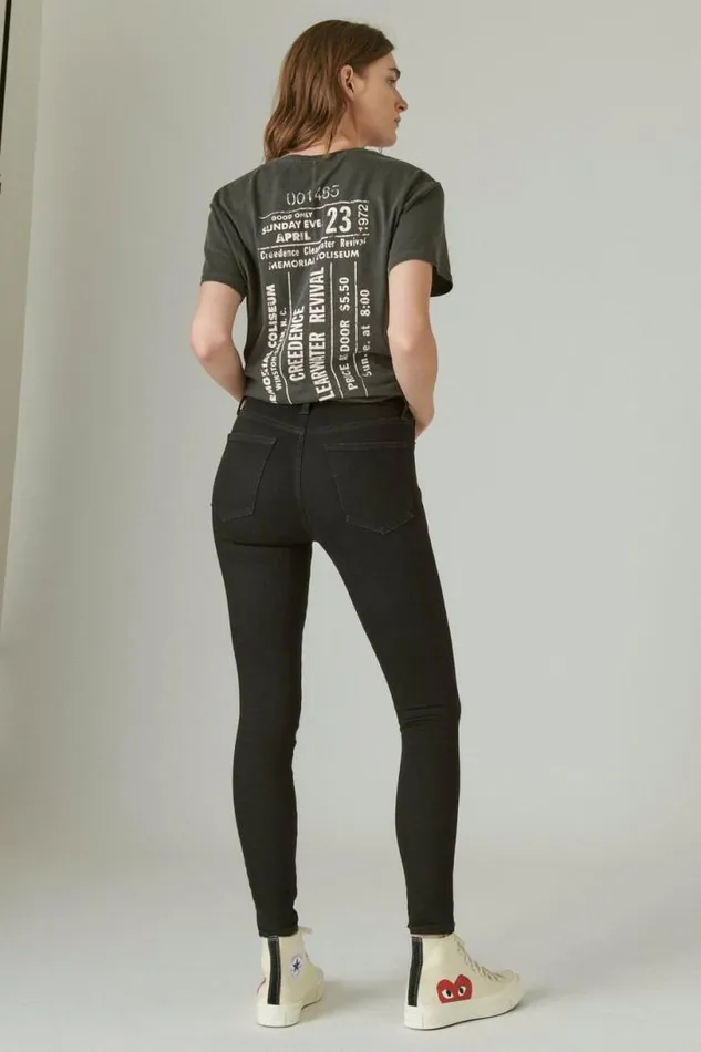 Women Lucky Brand Jeans Uni Fit High Rise Skinny Jean Universal Midnight
