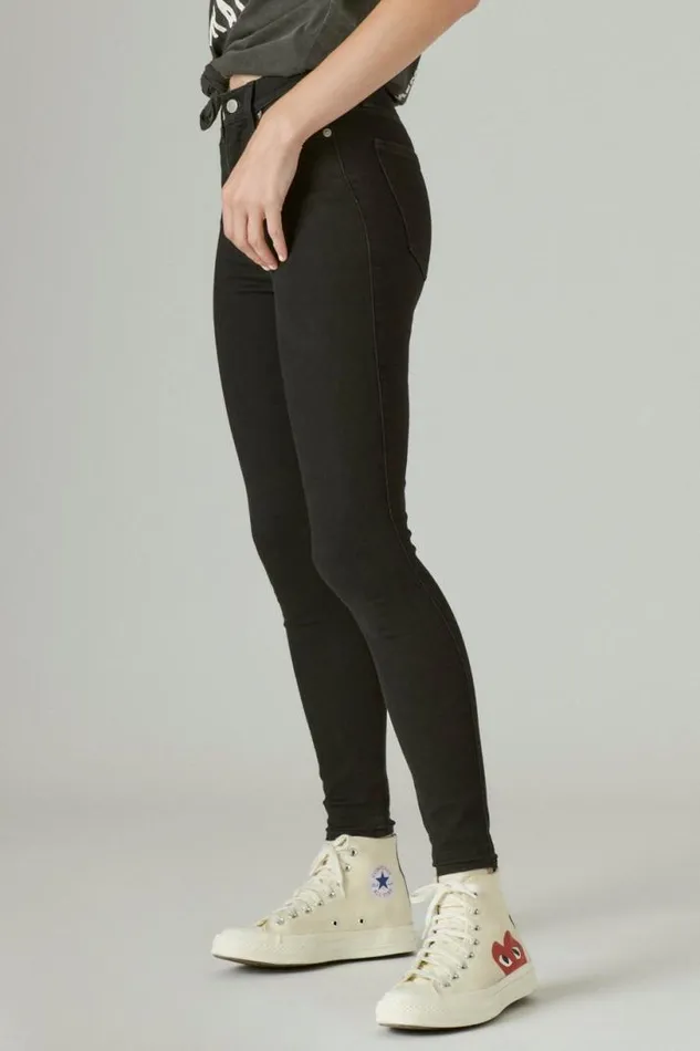 Women Lucky Brand Jeans Uni Fit High Rise Skinny Jean Universal Midnight