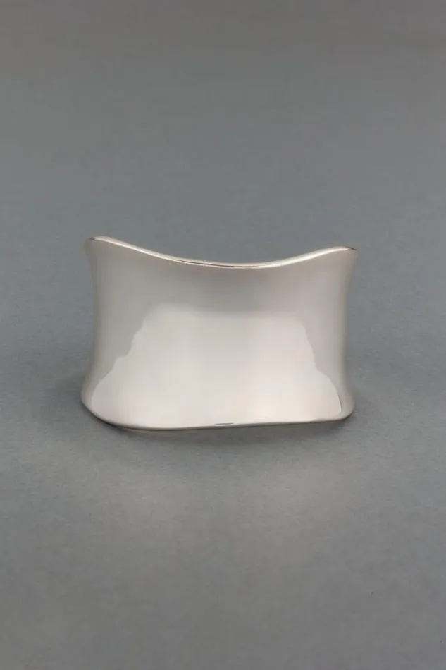 Women Lucky Brand Jewelry High Shine Organic Cuff Silver