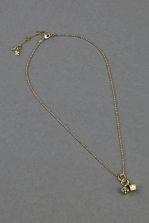 Women Lucky Brand Jewelry Lucky Dice Pendant Gold