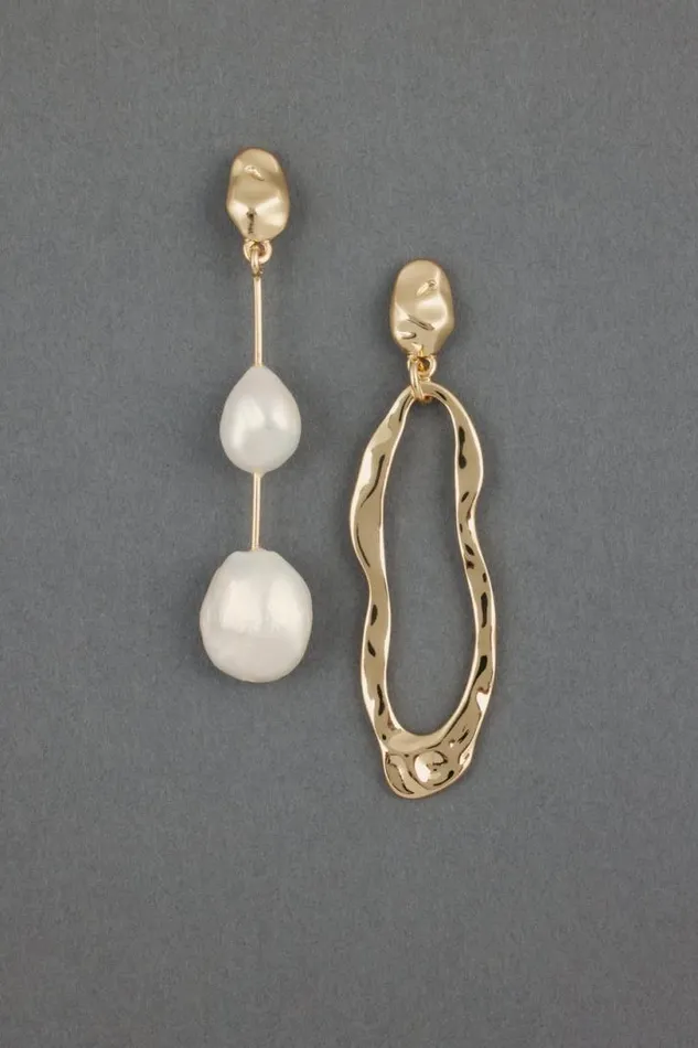 Women Lucky Brand Jewelry Mismatch Gold Earrings Gold