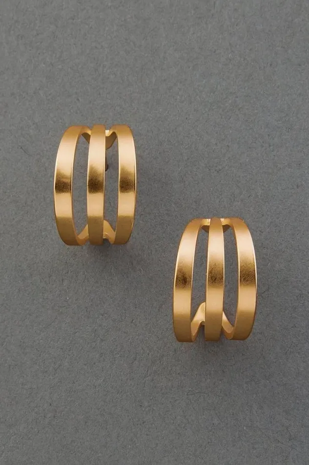 Women Lucky Brand Jewelry Sun Ray Hoop Earring Gold