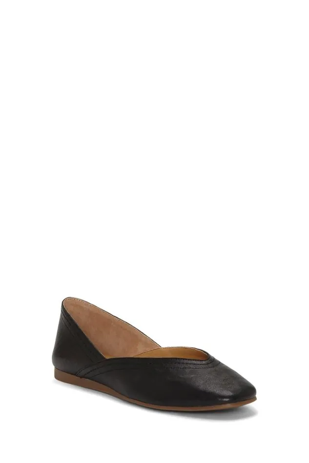 Women Lucky Brand Shoes Alba Leather Flat Black
