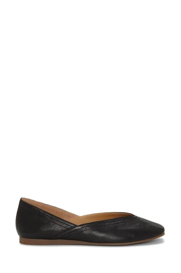 Women Lucky Brand Shoes Alba Leather Flat Black Women Lucky Brand Shoes Alba Leather Flat Black