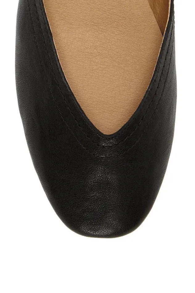 Women Lucky Brand Shoes Alba Leather Flat Black Women Lucky Brand Shoes Alba Leather Flat Black