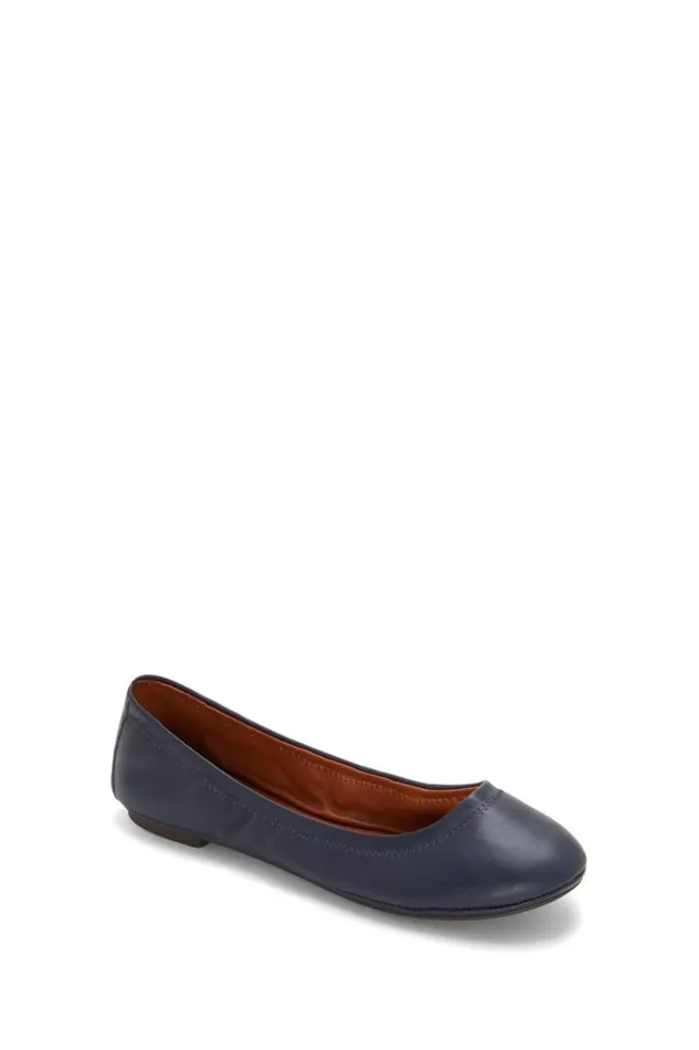 Women Lucky Brand Shoes Emmie Flats Navy