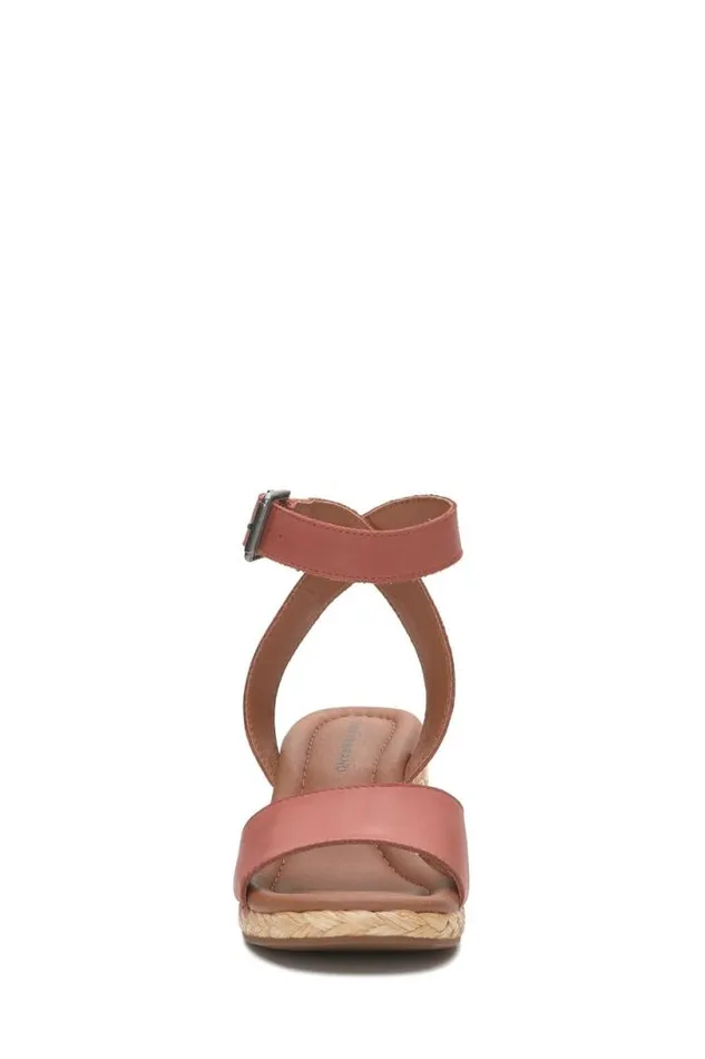 Women Lucky Brand Shoes Nalmo Espadrille Wedge Menium Light Red