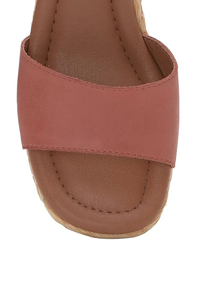 Women Lucky Brand Shoes Nalmo Espadrille Wedge Menium Light Red