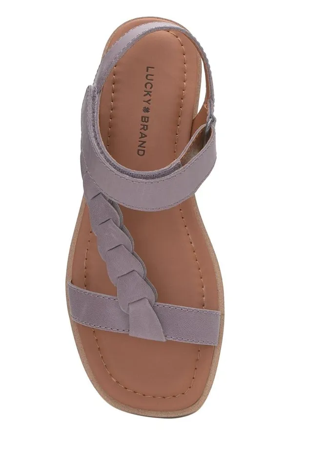 Women Lucky Brand Shoes Natany Braided Sandal Open Purple