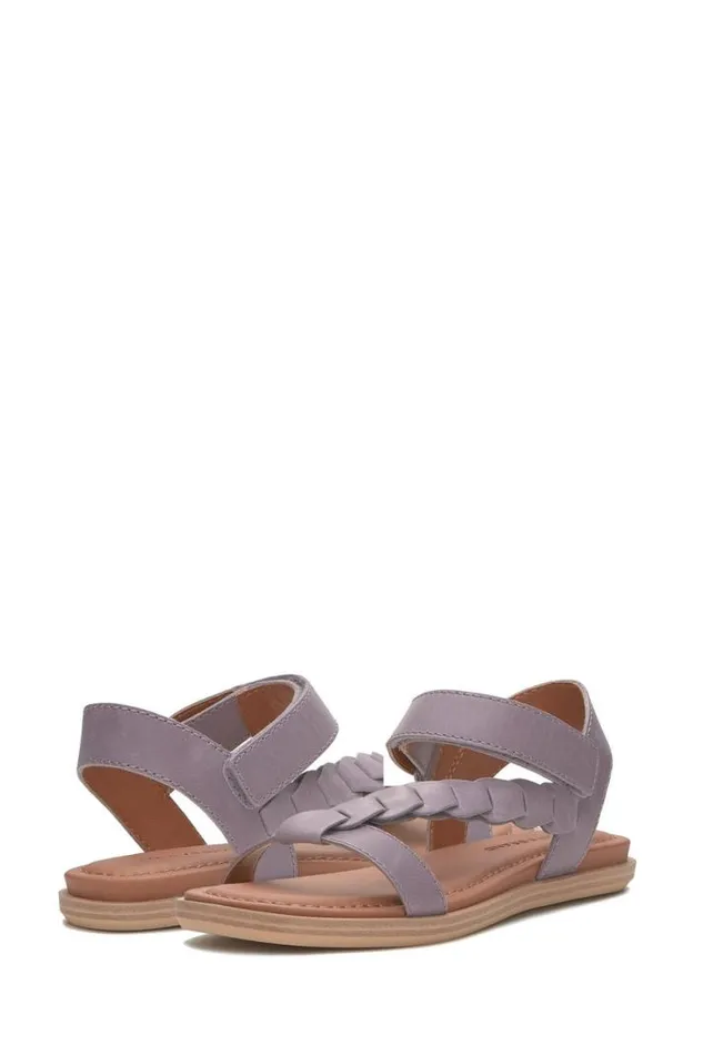 Women Lucky Brand Shoes Natany Braided Sandal Open Purple