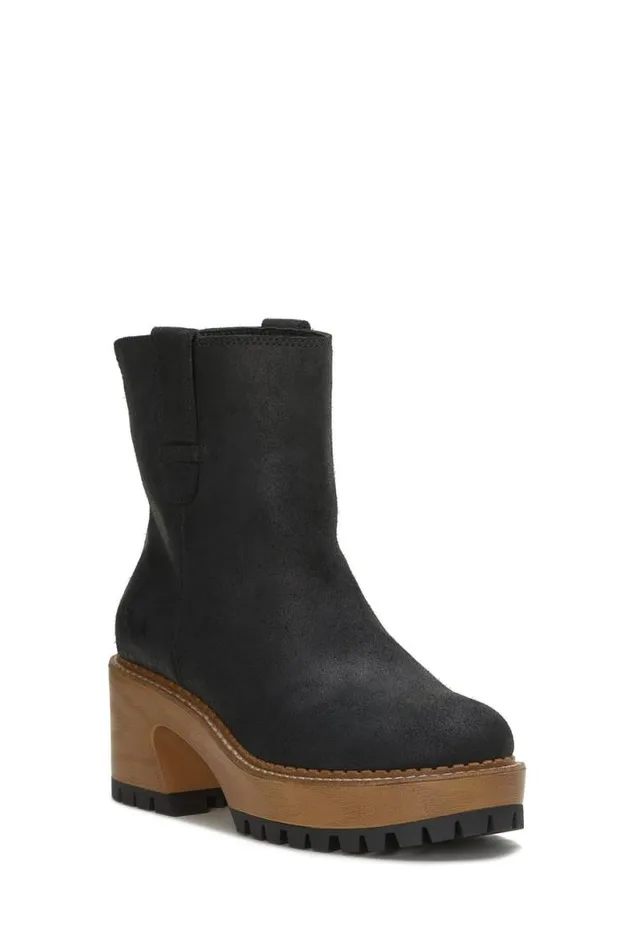 Women Lucky Brand Shoes Rhoslyn Lug Boot Black
