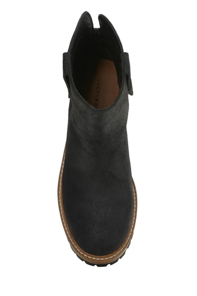 Women Lucky Brand Shoes Rhoslyn Lug Boot Black