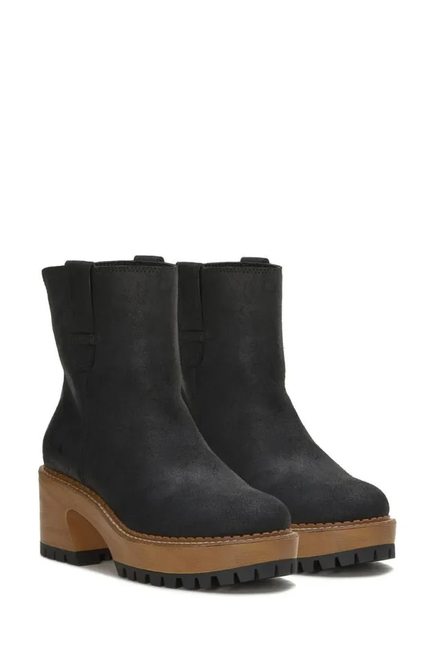 Women Lucky Brand Shoes Rhoslyn Lug Boot Black