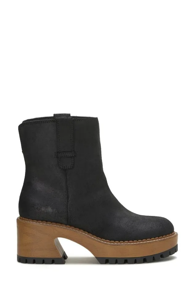 Women Lucky Brand Shoes Rhoslyn Lug Boot Black