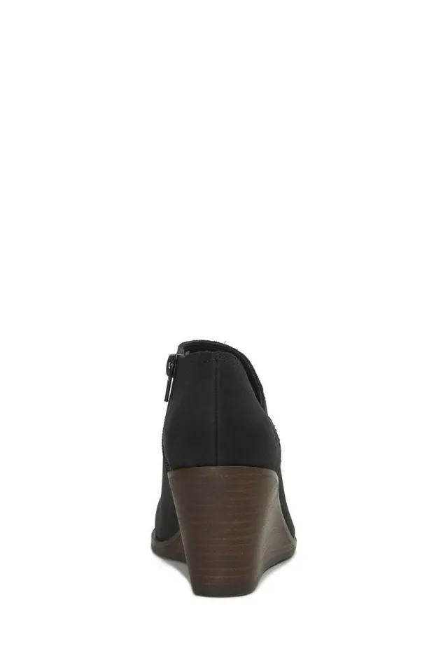 Women Lucky Brand Shoes Zemlin Wedge Bootie Black