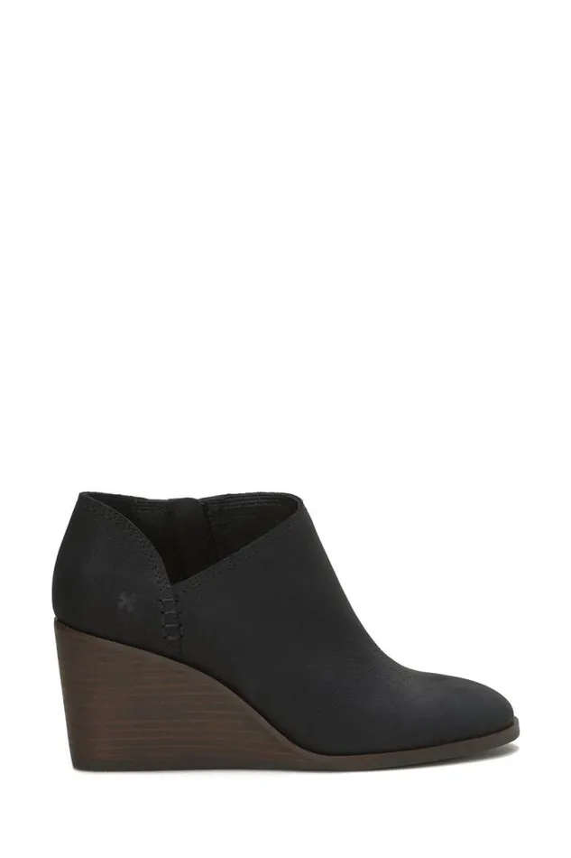 Women Lucky Brand Shoes Zemlin Wedge Bootie Black